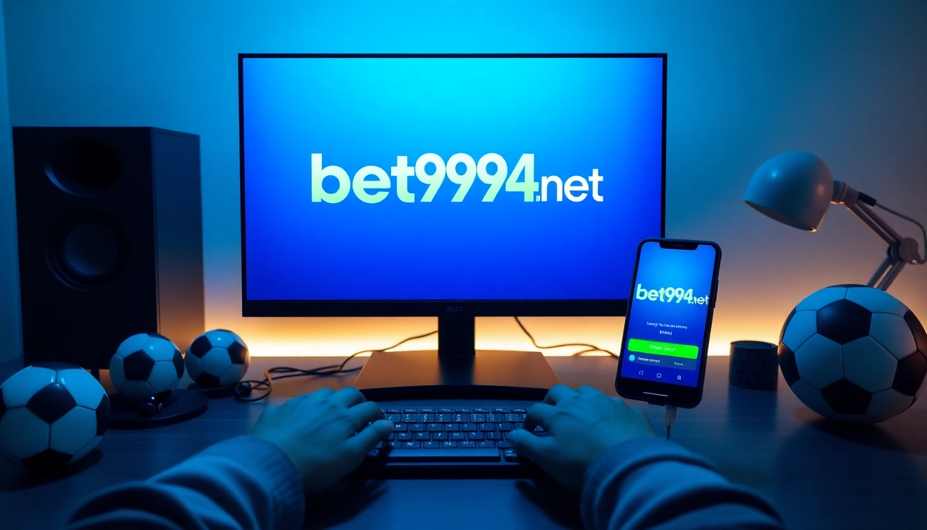 Engaging online betting display of bet994 net on a sleek monitor.