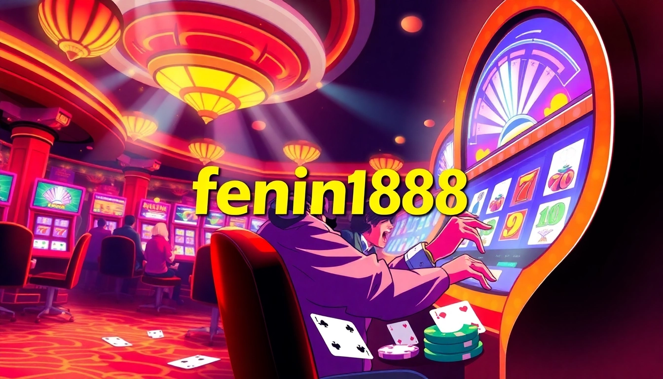 Experience the thrill of winning at fenix168 with vibrant casino imagery and lively interactions.