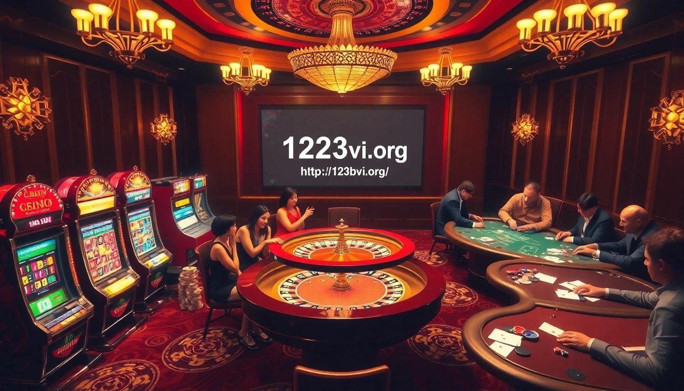 Experience the thrilling atmosphere of gambling at https://123bvi.org/ with engaging roulette, vibrant slot machines, and players invested in poker.