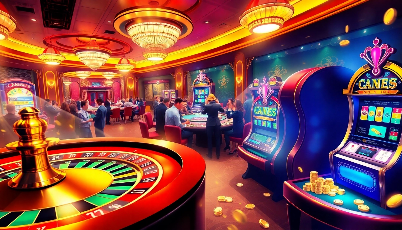 Experience the thrill of game bài đổi thưởng at a bustling casino with excitement and winning moments.