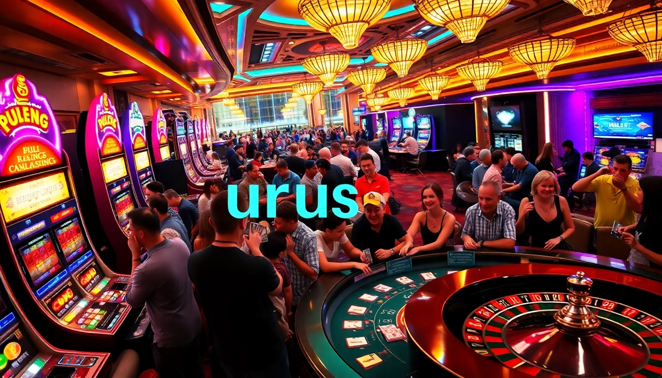 Experience the thrill of winning at URUS99 Casino with vibrant slot machines and poker excitement.