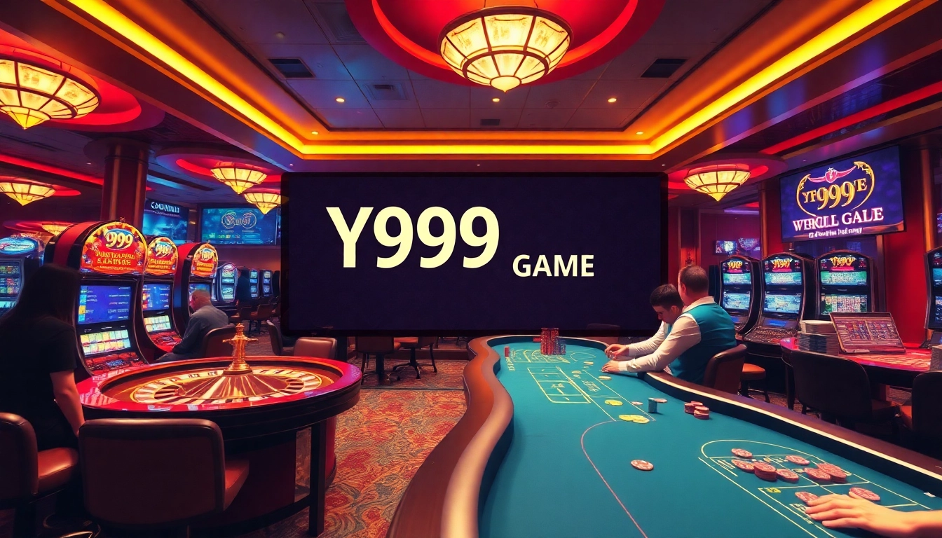 Experience the thrill of the Y999 Game Download with players enjoying dynamic casino activities full of excitement and betting action.